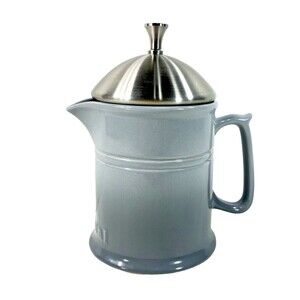 Chantal Gray Ombre Ceramic 16oz Coffee French Press Stainless Plunger